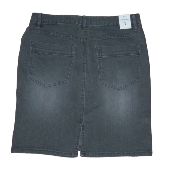 GAP Gray Stretch Jean Pencil Skirt - Size 1 - NWT - Picture 2 of 6